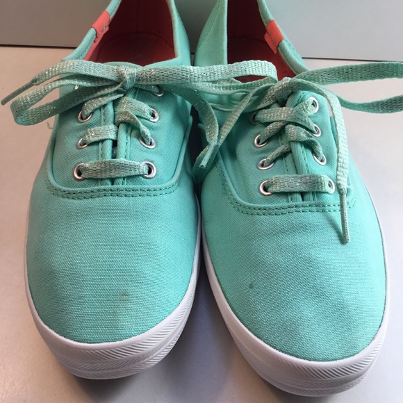 Keds Women's Lace Up  Teal Champion/Tennis/Sneaker Canvas Shoes Size 7.5 - Picture 3 of 12
